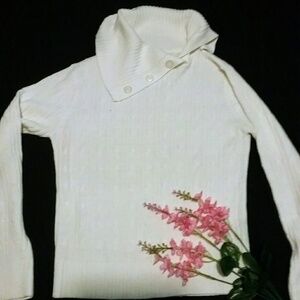 Women's cream color fancy sweater